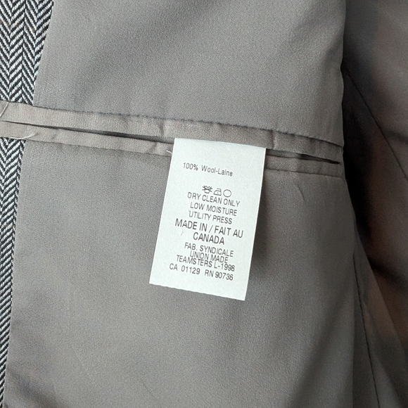 Lauren Ralph Lauren 100% Wool Herringbone Patterned Blazer Sz 44R - Picture 8 of 14